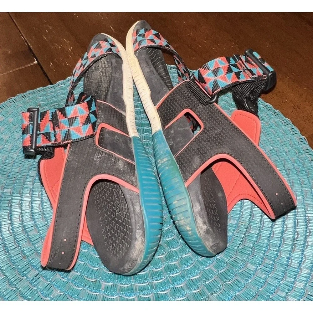 Chaco Women's Size 7 Confluence Sandals Multi Teal Orange Hiking Sport Strappy - Picture 8 of 10